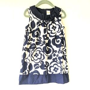 GYMBOREE girls navy floral sleeveless dress